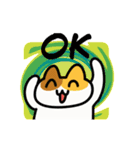動く！カラフル背景三毛猫（個別スタンプ：9）