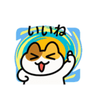 動く！カラフル背景三毛猫（個別スタンプ：10）