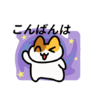 動く！カラフル背景三毛猫（個別スタンプ：11）