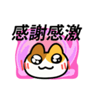 動く！カラフル背景三毛猫（個別スタンプ：16）