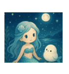 海の魔法で素敵な人魚姫♡（個別スタンプ：2）