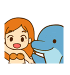海の魔法で素敵な人魚姫♡（個別スタンプ：3）