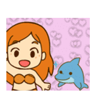 海の魔法で素敵な人魚姫♡（個別スタンプ：4）