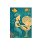 海の魔法で素敵な人魚姫♡（個別スタンプ：7）