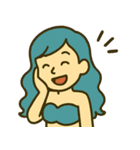 海の魔法で素敵な人魚姫♡（個別スタンプ：8）