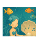 海の魔法で素敵な人魚姫♡（個別スタンプ：13）