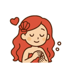 海の魔法で素敵な人魚姫♡（個別スタンプ：14）