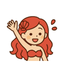 海の魔法で素敵な人魚姫♡（個別スタンプ：16）