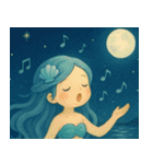 海の魔法で素敵な人魚姫♡（個別スタンプ：22）