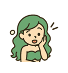 海の魔法で素敵な人魚姫♡（個別スタンプ：36）