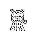 愛らしいアルパカたち パート1（個別スタンプ：5）