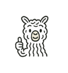 愛らしいアルパカたち パート1（個別スタンプ：17）