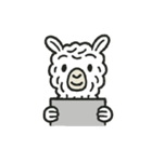 愛らしいアルパカたち パート1（個別スタンプ：21）