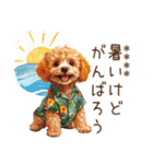 夏のトイプードル・カスタムスタンプ（個別スタンプ：27）