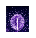 背景に花火が打ち上がる✨納涼花火セット3（個別スタンプ：13）