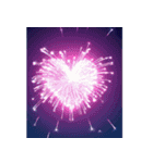 背景に花火が打ち上がる✨納涼花火セット3（個別スタンプ：20）