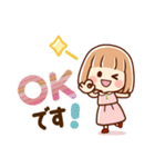 ずっと使える⑤♡可愛い女子（個別スタンプ：11）
