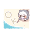 【夏】サメ！パーカー動物6（個別スタンプ：2）