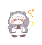 【夏】サメ！パーカー動物6（個別スタンプ：13）