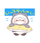 【夏】サメ！パーカー動物6（個別スタンプ：18）