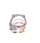【夏】サメ！パーカー動物6（個別スタンプ：21）