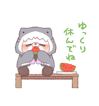 【夏】サメ！パーカー動物6（個別スタンプ：32）
