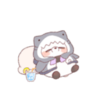 【夏】サメ！パーカー動物6（個別スタンプ：33）