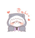 【夏】サメ！パーカー動物6（個別スタンプ：36）