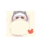 【夏】サメ！パーカー動物6（個別スタンプ：37）