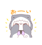 【夏】サメ！パーカー動物6（個別スタンプ：39）