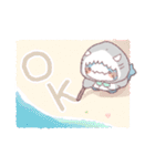 【夏】サメ！パーカー動物7（個別スタンプ：2）