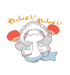 【夏】サメ！パーカー動物7（個別スタンプ：9）