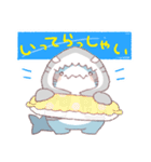 【夏】サメ！パーカー動物7（個別スタンプ：18）