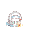 【夏】サメ！パーカー動物7（個別スタンプ：21）