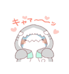 【夏】サメ！パーカー動物7（個別スタンプ：26）