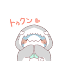 【夏】サメ！パーカー動物7（個別スタンプ：34）