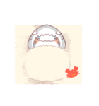 【夏】サメ！パーカー動物7（個別スタンプ：37）