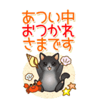 大きくてみやすい！でか文字 はぴきゃと夏（個別スタンプ：6）