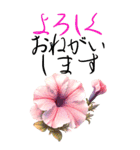 8月 夏の花 大きくて見やすい挨拶スタンプ（個別スタンプ：11）