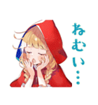 現実的な赤ずきんのひとこと（個別スタンプ：10）