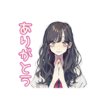 おしゃれJKの推し活遠征♡（個別スタンプ：3）