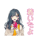おしゃれJKの推し活遠征♡（個別スタンプ：9）