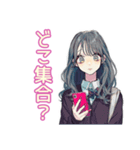 おしゃれJKの推し活遠征♡（個別スタンプ：10）