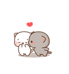 もちもち動くももねこちゃん 3(Version3)（個別スタンプ：3）