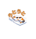 おやすみにゃ～＊ねこのまったり夜（個別スタンプ：6）