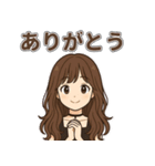 茶髪ロング女子のやさしい日常スタンプ（個別スタンプ：2）