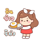 アップル：働く女性（個別スタンプ：36）