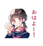 制服の女の子★通学あるある（個別スタンプ：2）