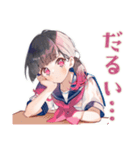 制服の女の子★通学あるある（個別スタンプ：11）