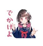 制服の女の子★通学あるある（個別スタンプ：21）